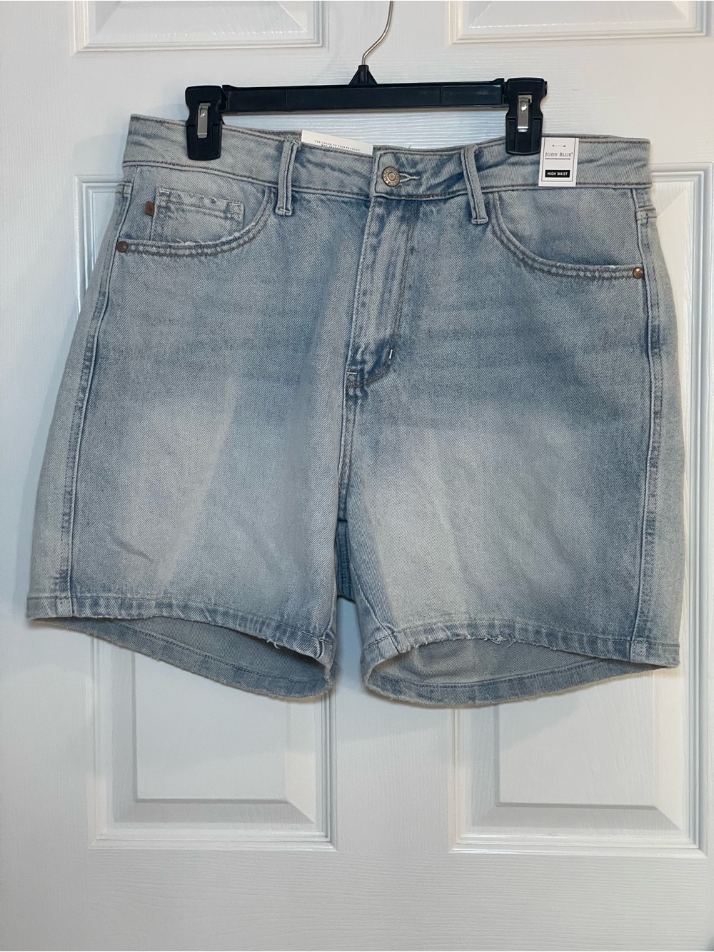 Judy Blue Light Blue High-Rise Denim Shorts 1XL - Rigid Front - Stretch Back NWT